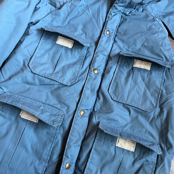 Vtg 80s Woolrich Women’s Coat Parka Detachable Hood Blue Winter USA Size M - Picture 6 of 6